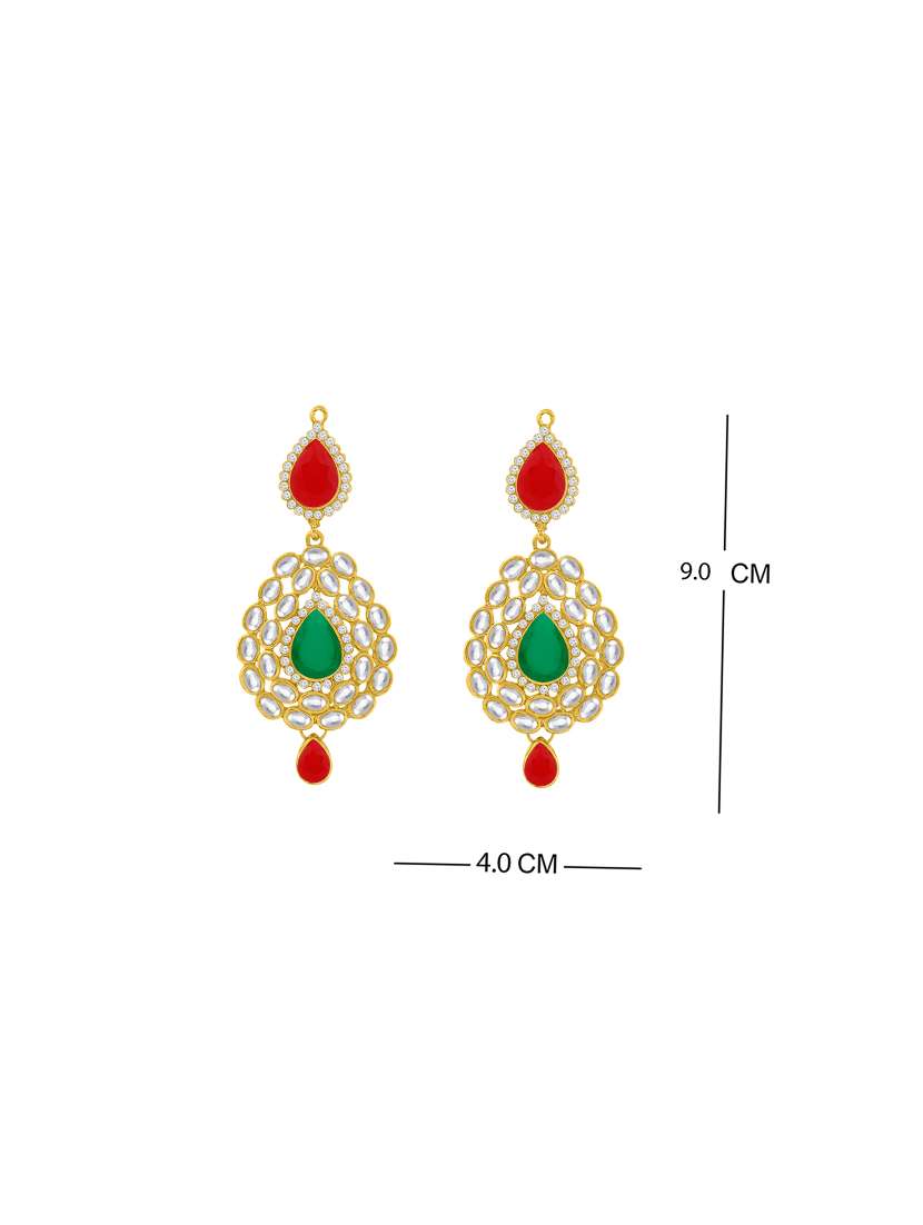 multi colored metal drop earring - 16711505 - Standard Image - 2