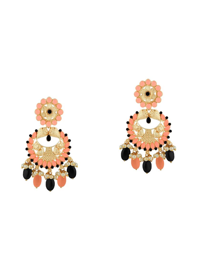 multi colored metal drop earring - 16711536 -  Zoom Image - 0