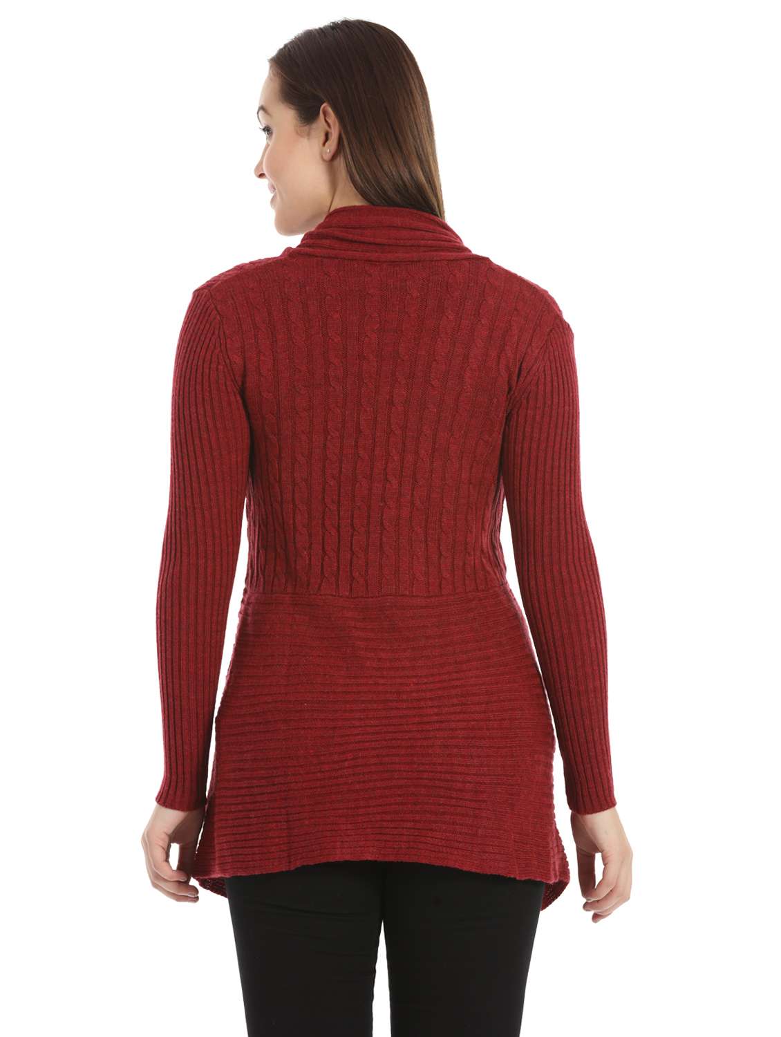 tie front asymmetric cardigan - 16711765 -  Standard Image - 2