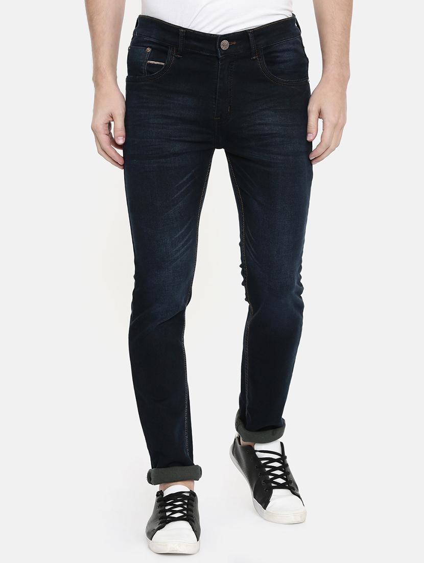 navy blue light washed denim jeans