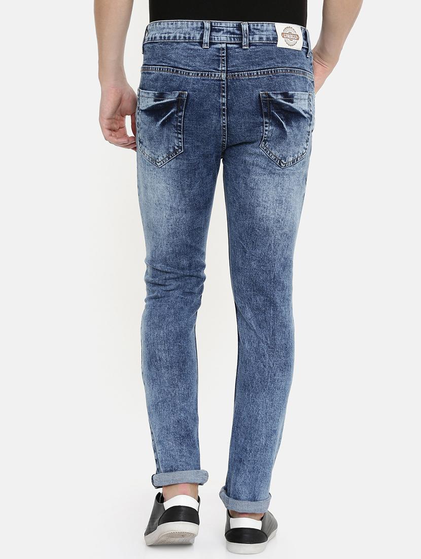 blue heavy washed denim jeans - 16711797 - Standard Image - 2