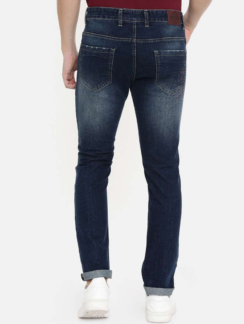 blue light washed ripped denim jeans - 16711799 -  Standard Image - 2