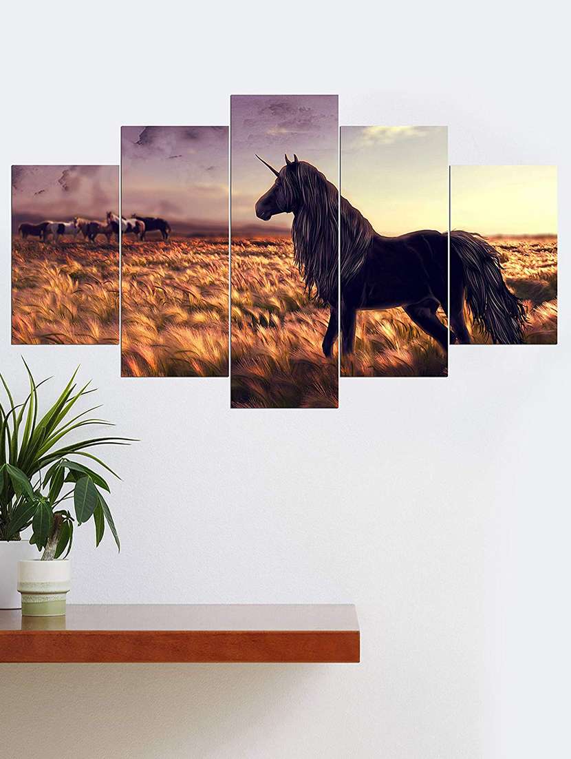  digital print 5 panel wall art wooden painting 