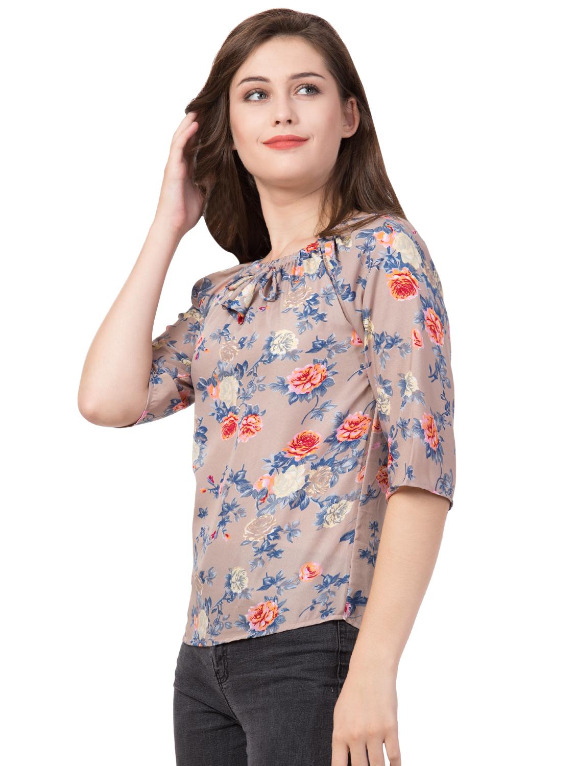 off shoulder floral top - 16712344 - Standard Image - 2