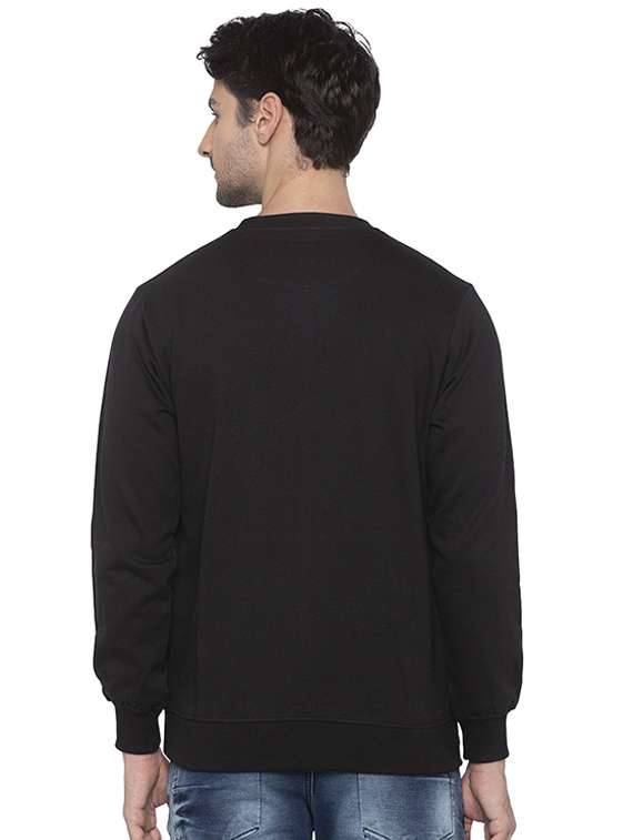 black chest print sweatshirt - 16713994 - Standard Image - 2