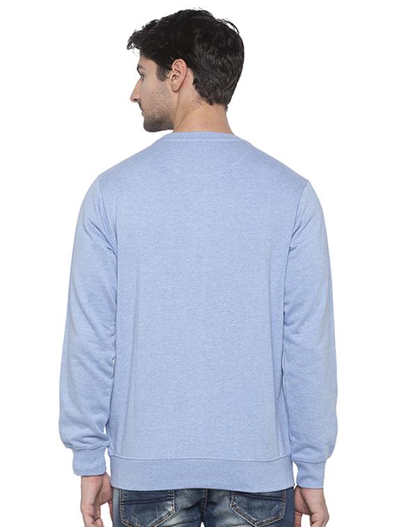 light blue chest print sweatshirt - 16713997 - Standard Image - 2