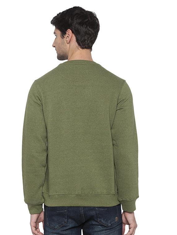 green chest print sweatshirt - 16714018 - Standard Image - 2