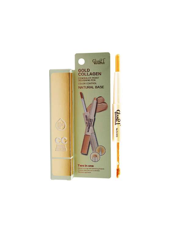 glam21 gold collagen dual concealer pen-cl1015b-03 with skin whitening cream