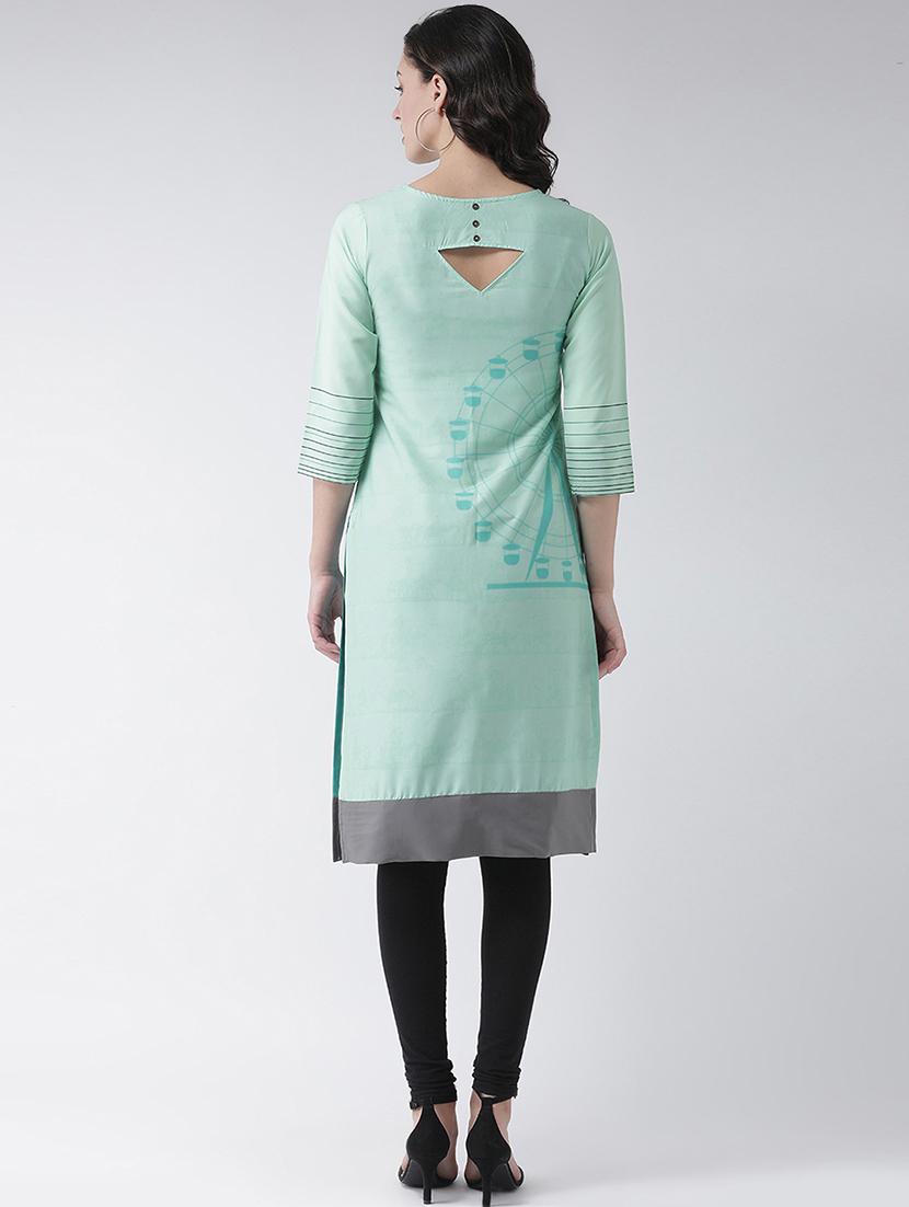 printed straight kurta - 16719429 - Standard Image - 2