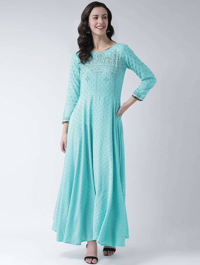 printed flared kurta