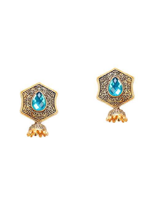 blue metal drop earring - 16721638 -  Standard Image - 0
