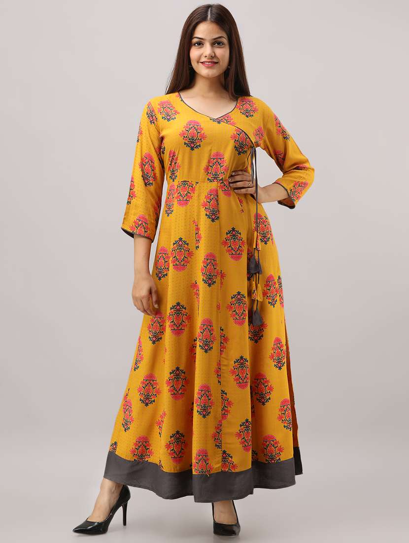 floral  anarkali kurta