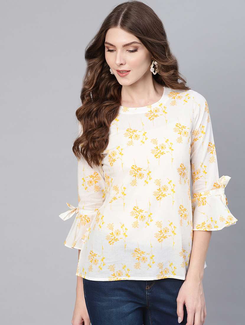 round neck bell sleeved top 