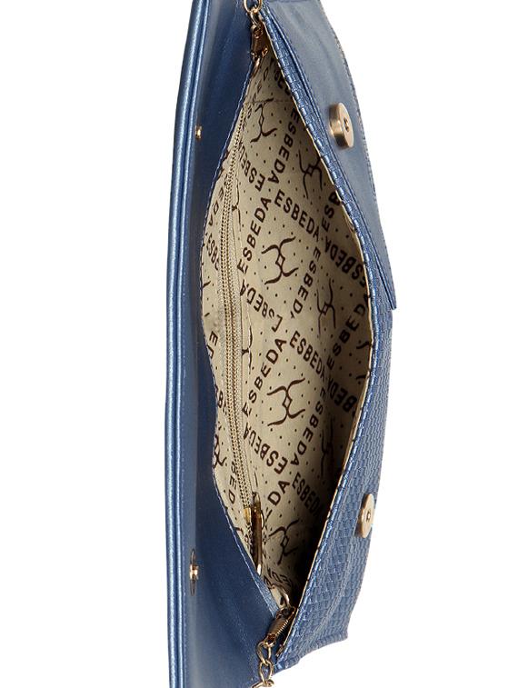 blue leatherette regular clutch - 16723655 - Standard Image - 2