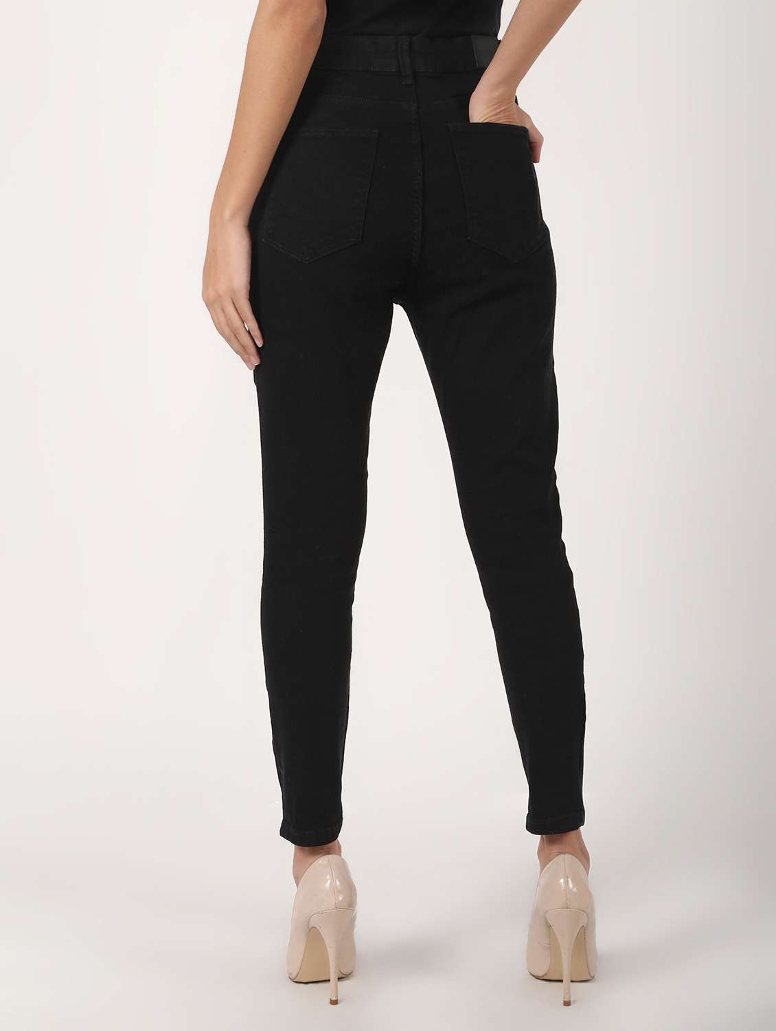high rise solid jeans  - 16725685 -  Standard Image - 2