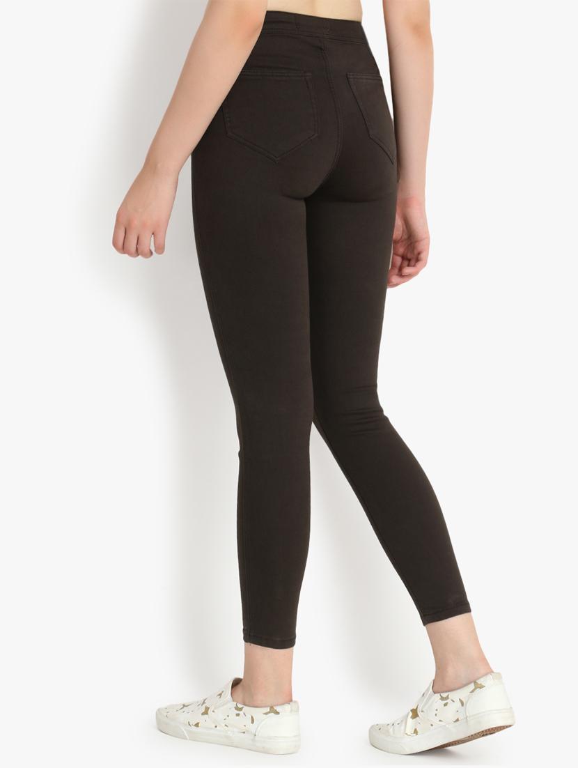 high rise solid jeans - 16725707 - Standard Image - 2