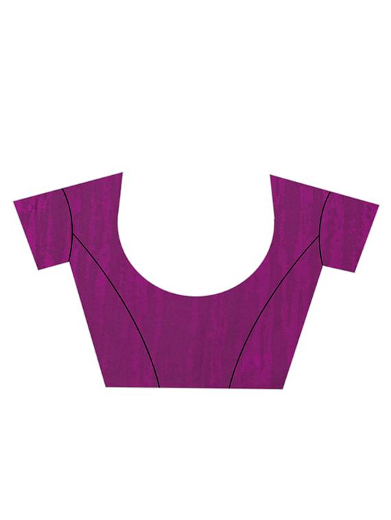 solid half and half saree with blouse - 16725912 - Standard Image - 2