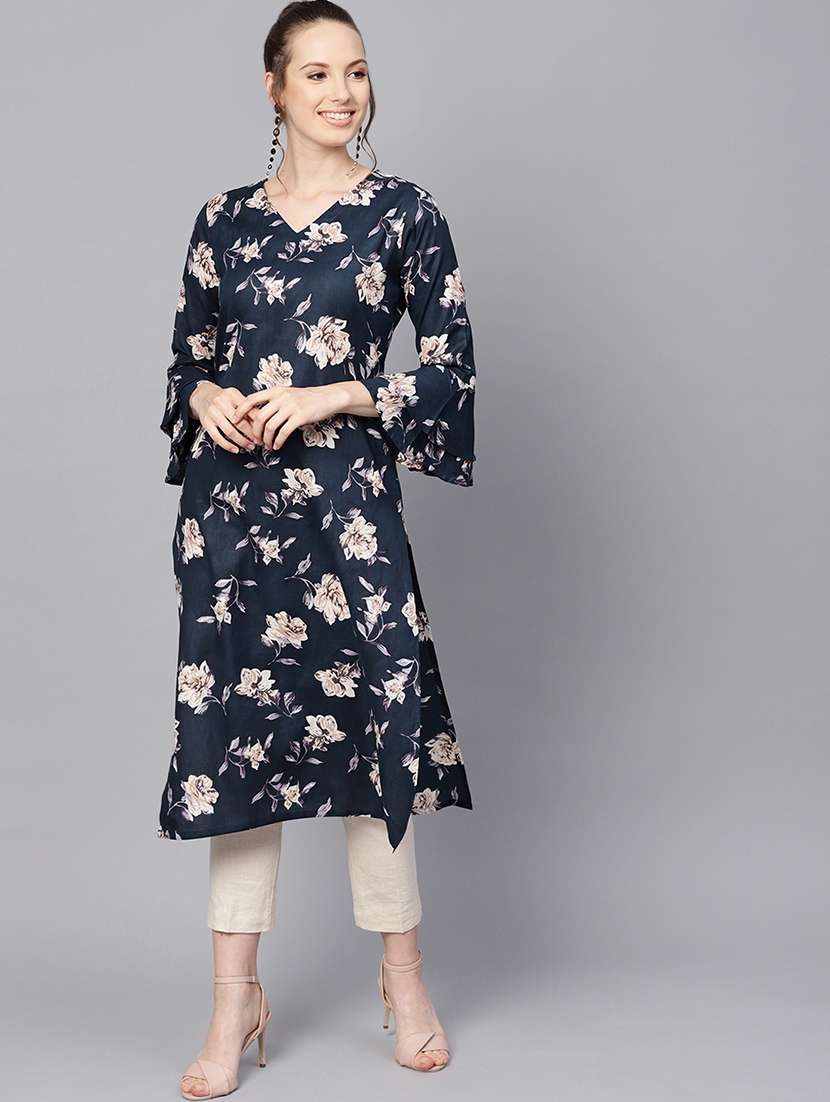 bell sleeves straight kurta