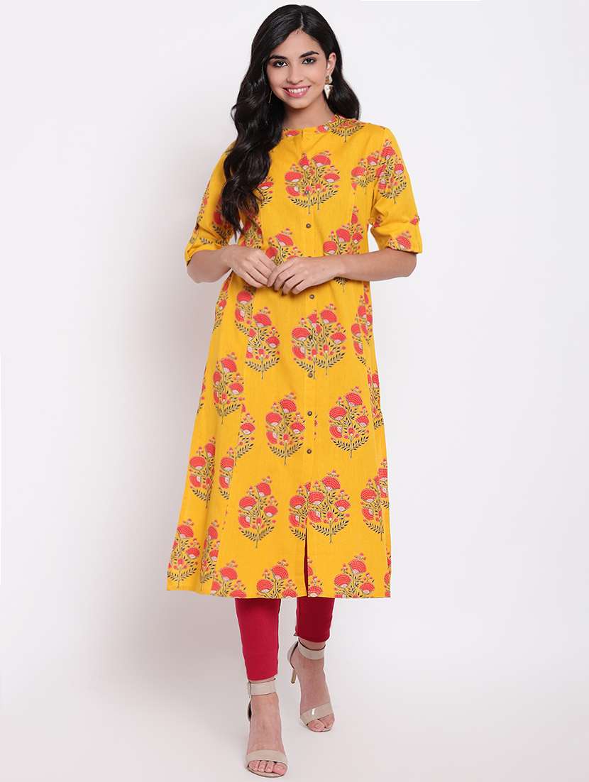 floral print a-line kurta