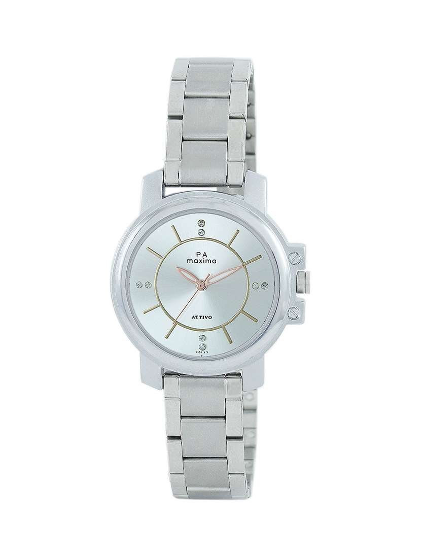 round dial analog watch- 40153cmli