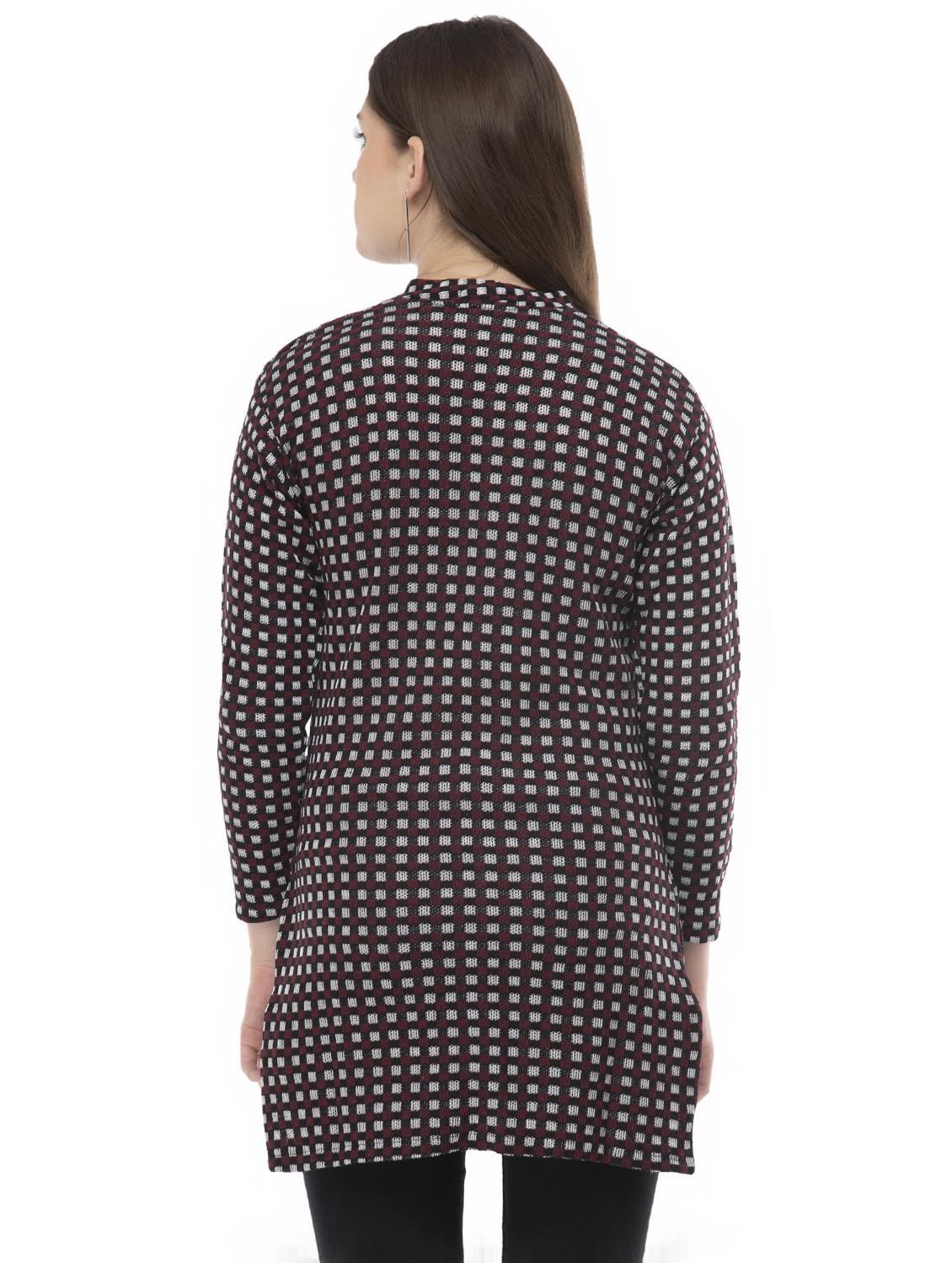 checkered woolen kurti - 16729876 - Standard Image - 2