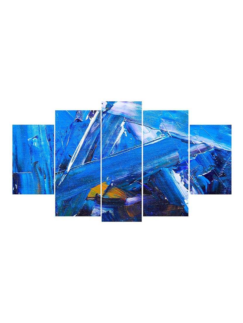 5 panel wall art wooden painting 