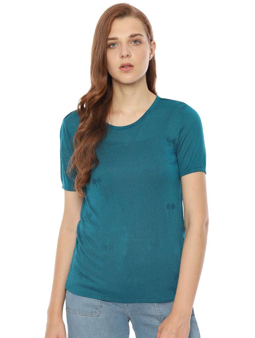 round neck solid top