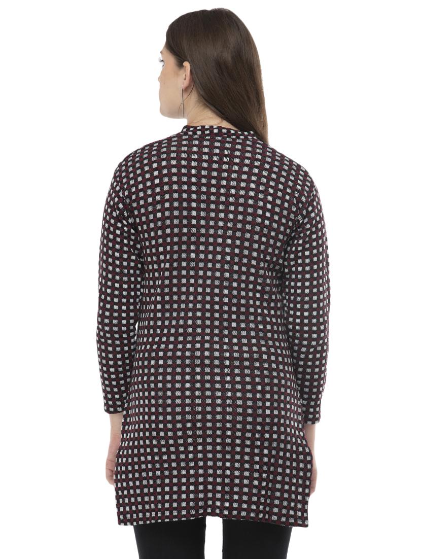 checkered woolen kurti - 16734113 - Standard Image - 2