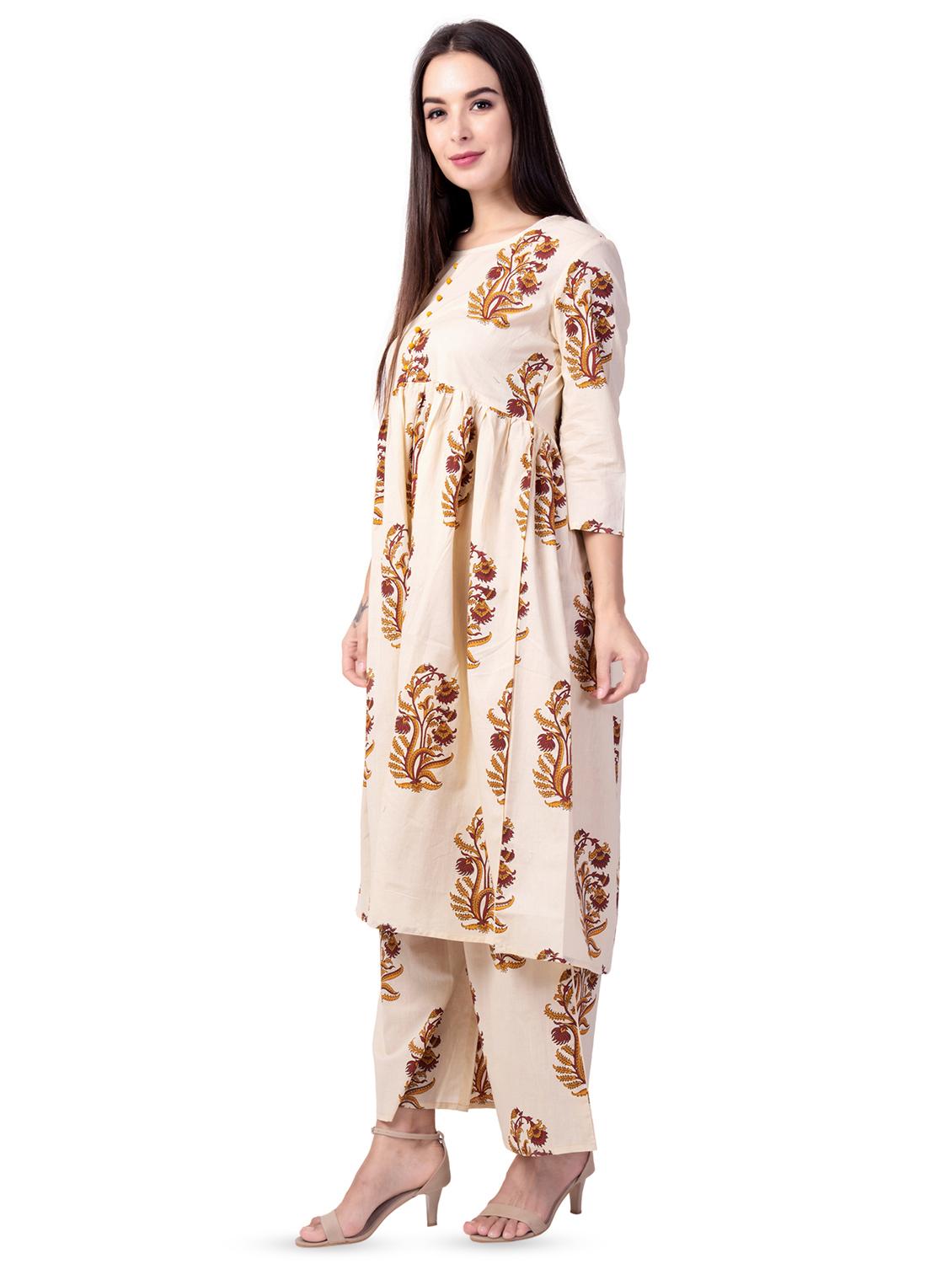 floral kurta palazzo set - 16737019 - Standard Image - 2