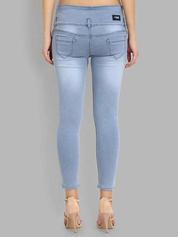 mid rise button detail jeans - 16737067 - Standard Image - 2
