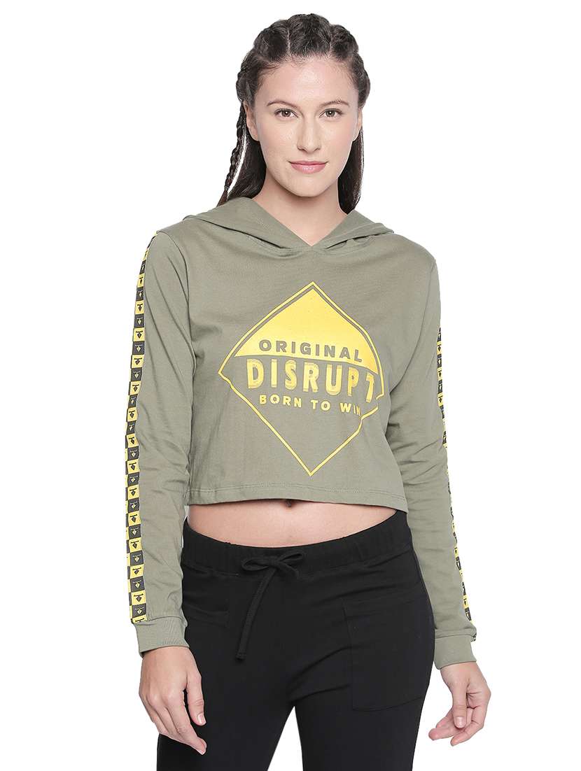 women's front print sweatshirt