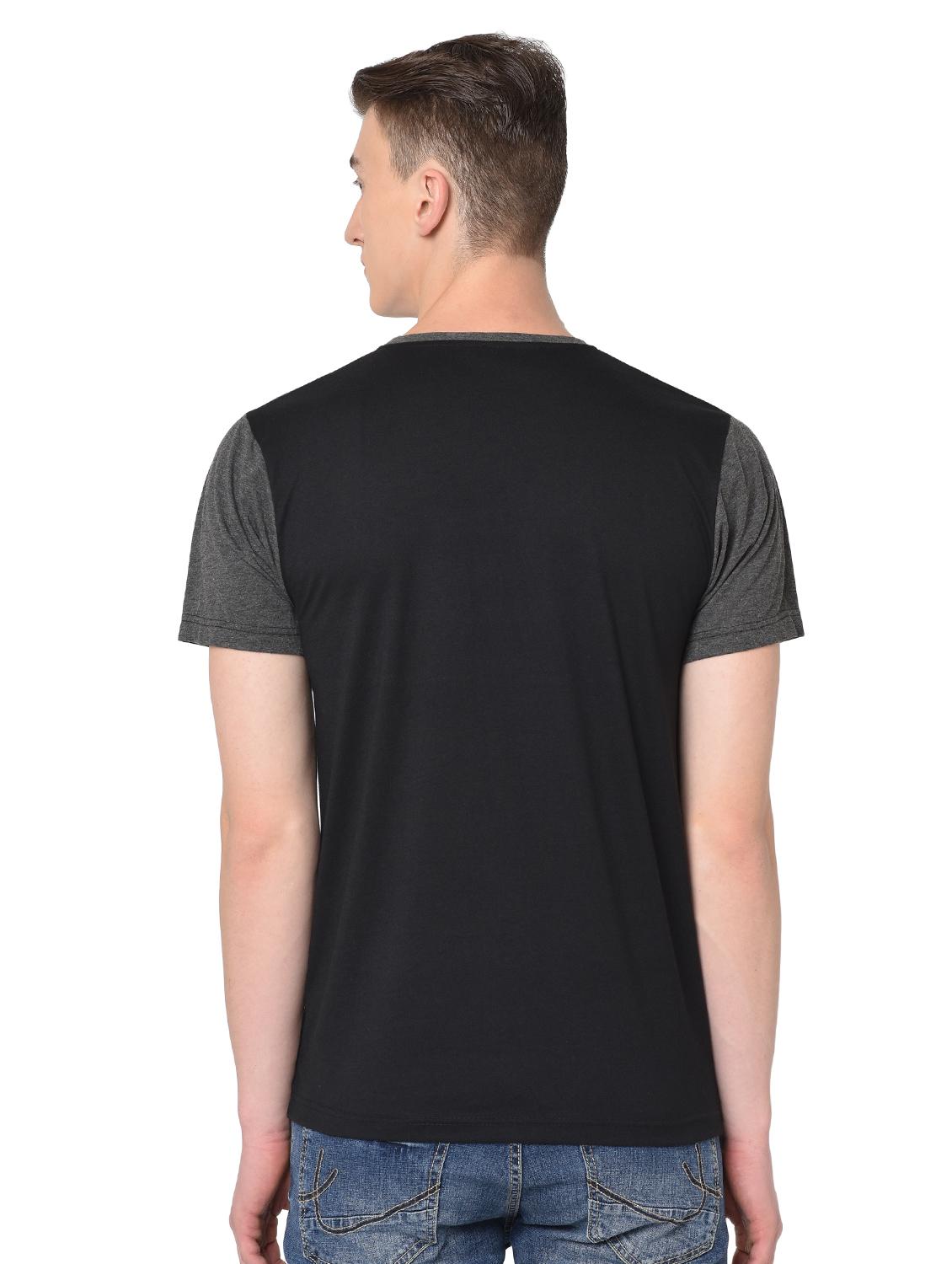 black color block t-shirt - 16738516 - Standard Image - 2