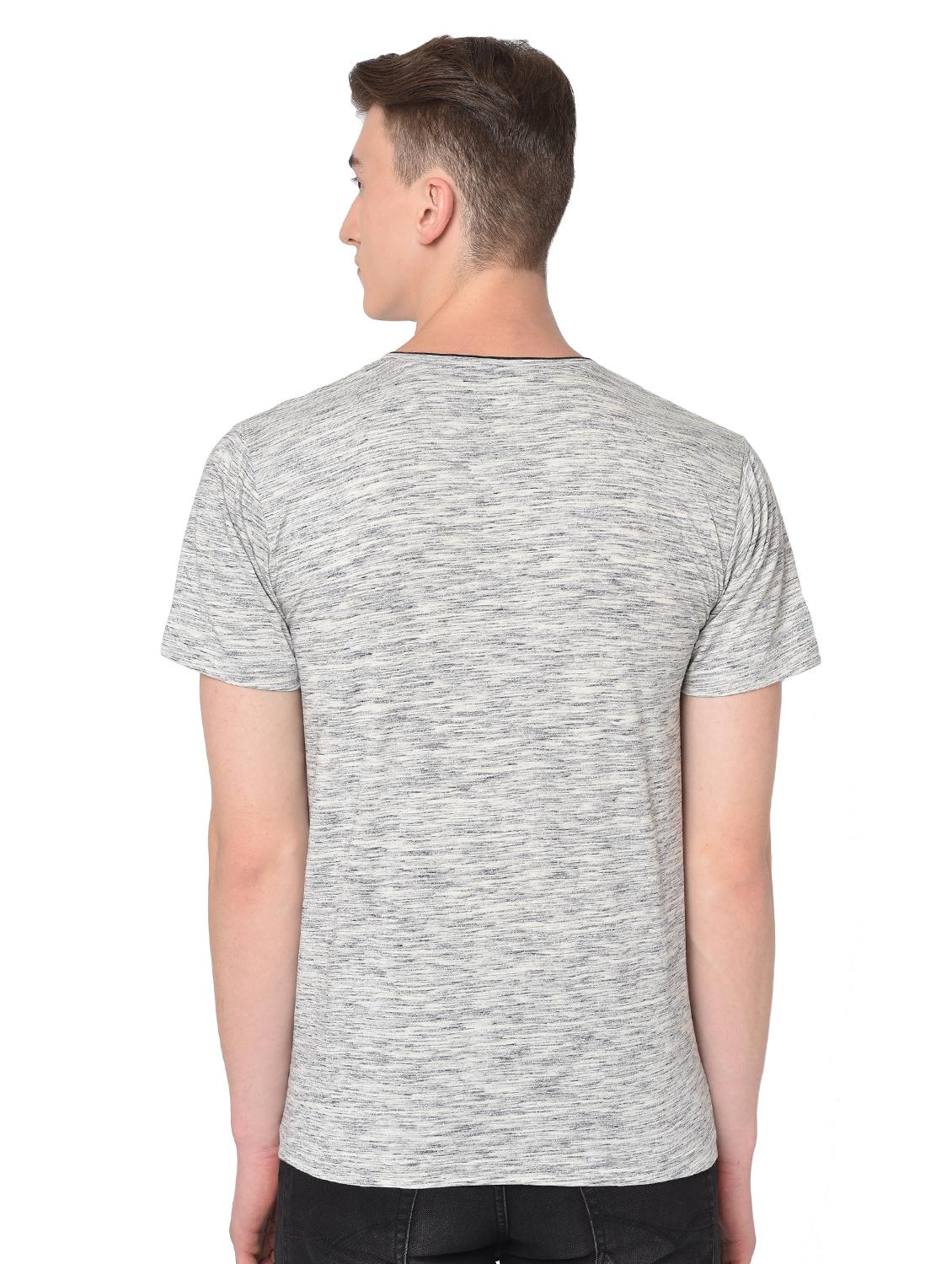 grey self design t-shirt - 16738518 - Standard Image - 2