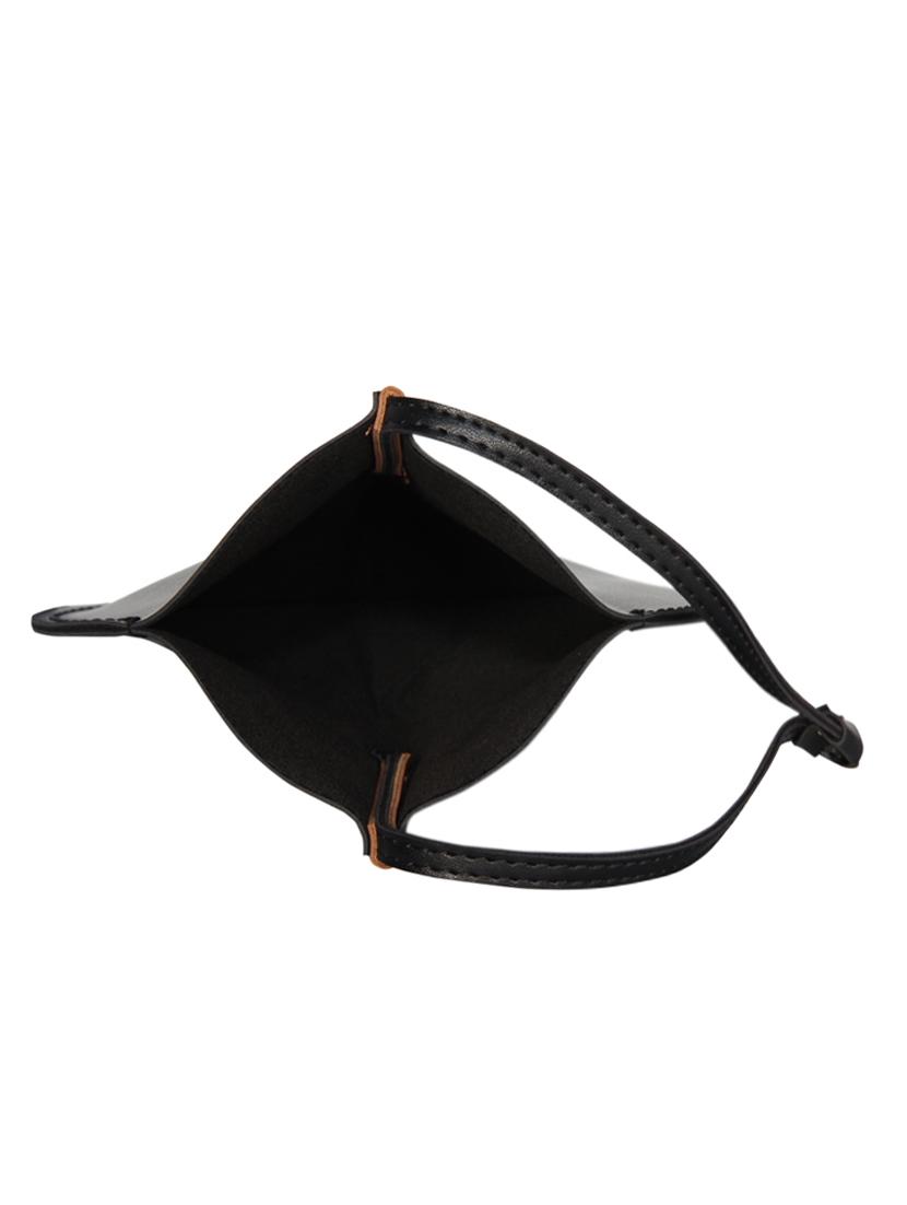 black leatherette potli - 16738879 - Standard Image - 2
