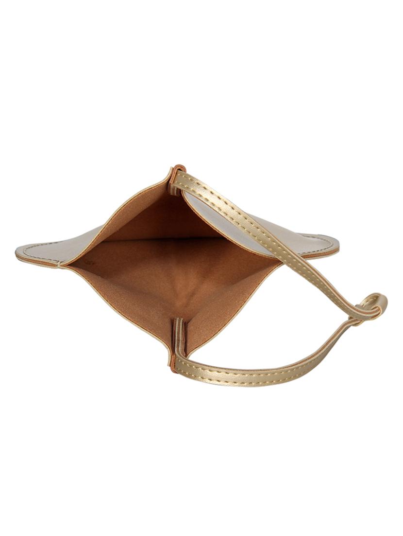 gold leatherette potli - 16738886 - Standard Image - 2