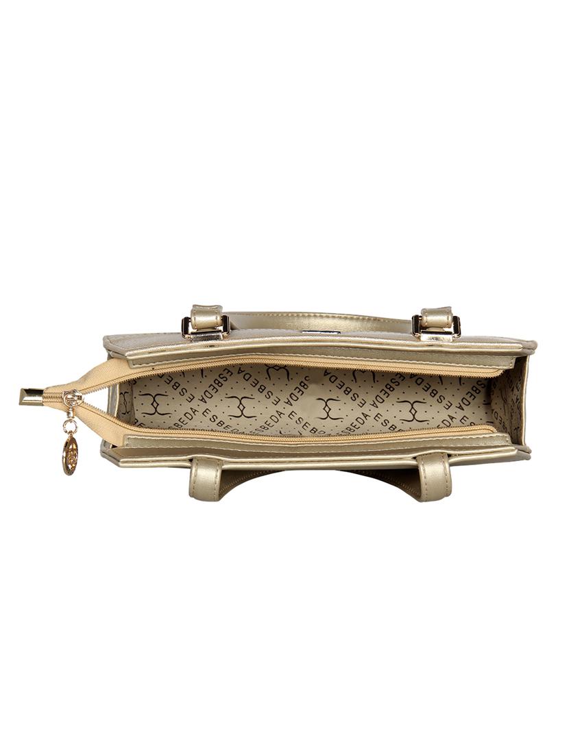 gold leatherette regular handbag - 16738900 - Standard Image - 2