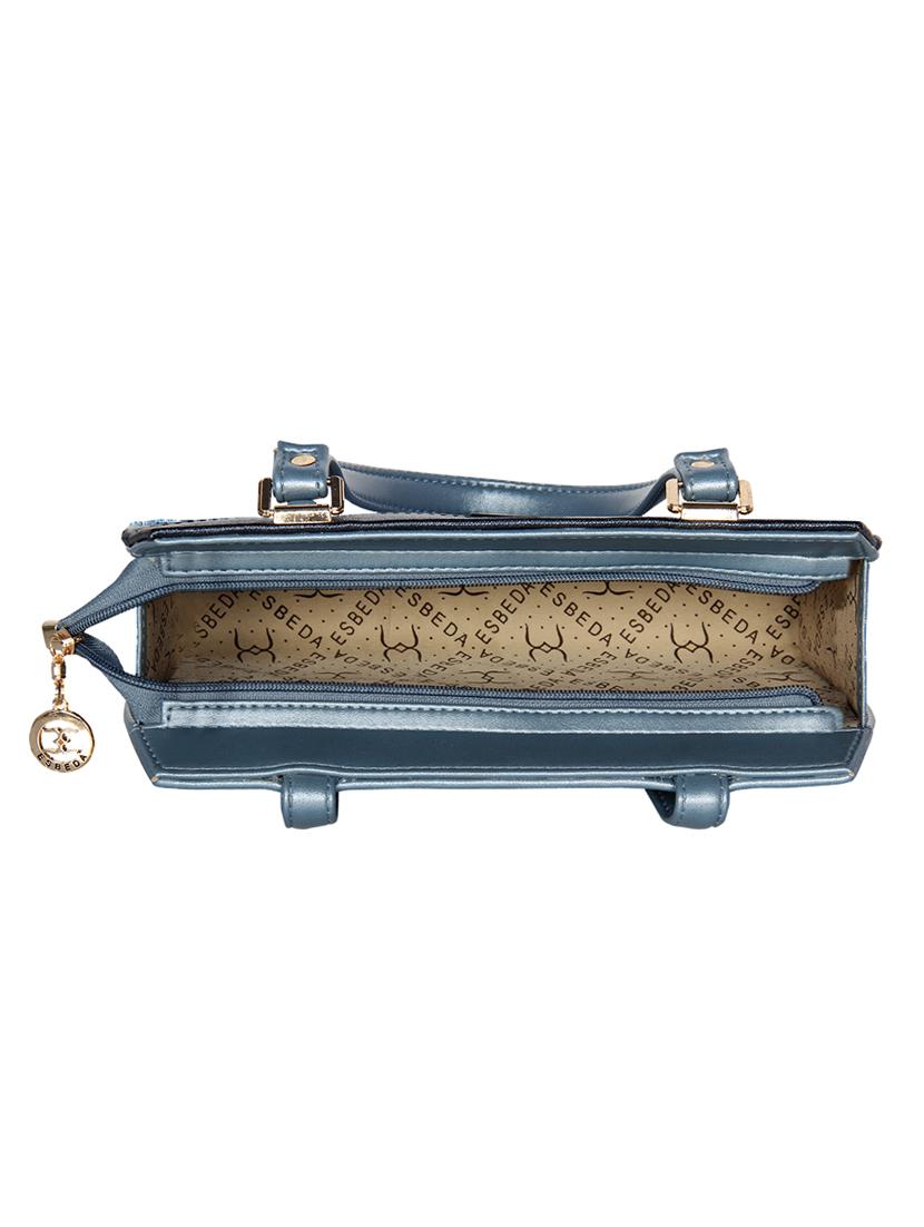 blue leatherette regular handbag - 16738902 - Standard Image - 2
