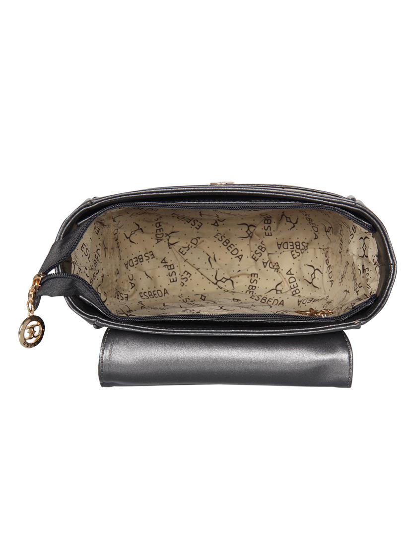 grey leatherette regular handbag - 16738904 - Standard Image - 2
