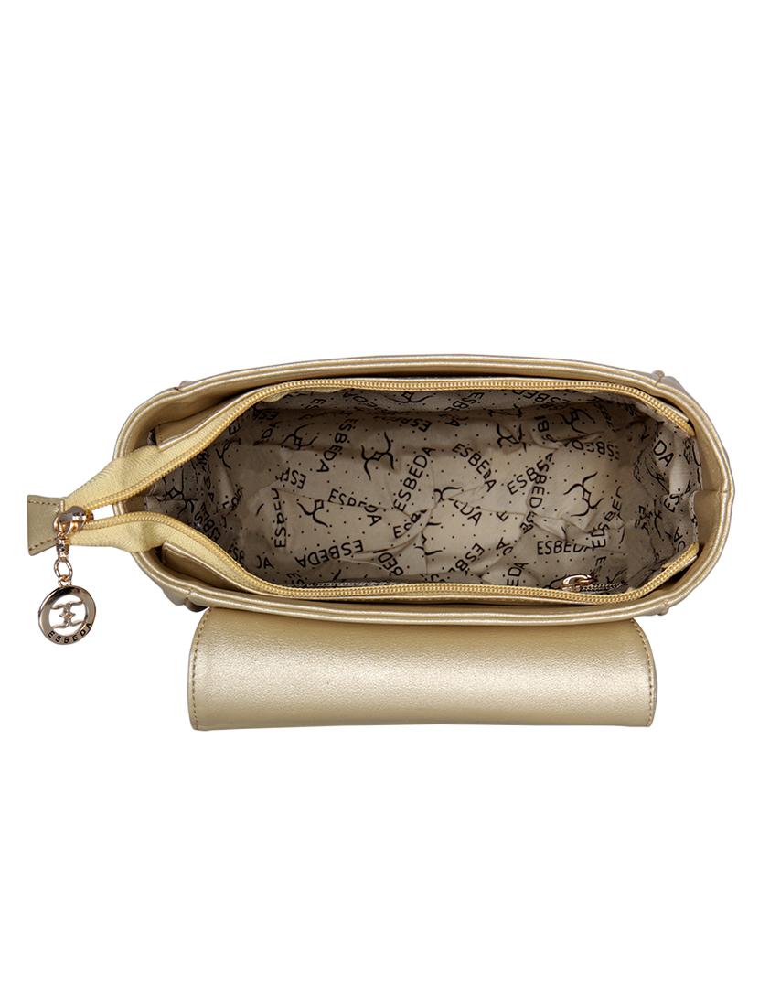 gold leatherette regular handbag - 16738908 - Standard Image - 2
