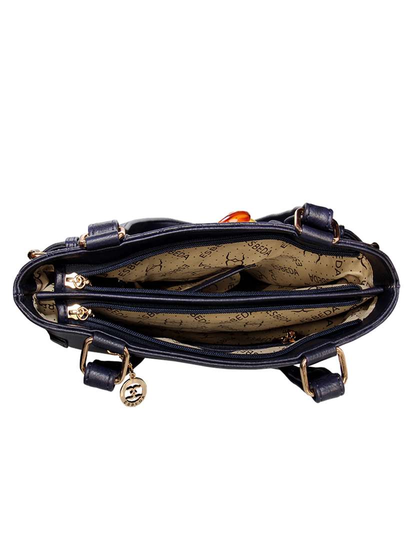 blue leatherette regular handbag - 16738910 - Standard Image - 2
