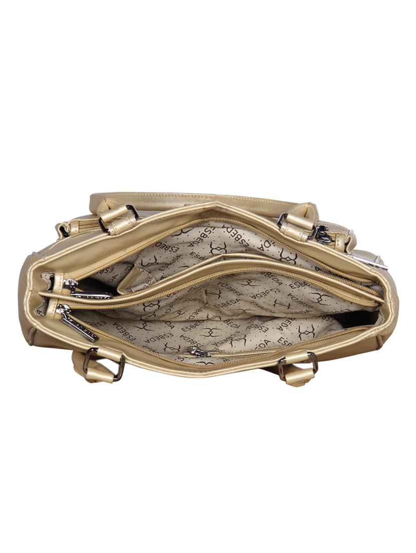 gold leatherette regular handbag - 16738920 - Standard Image - 2