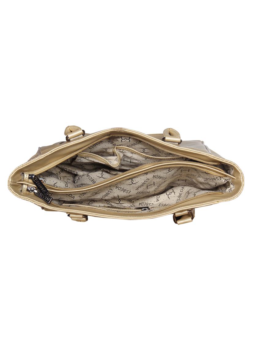 gold leatherette regular handbag - 16738924 - Standard Image - 2