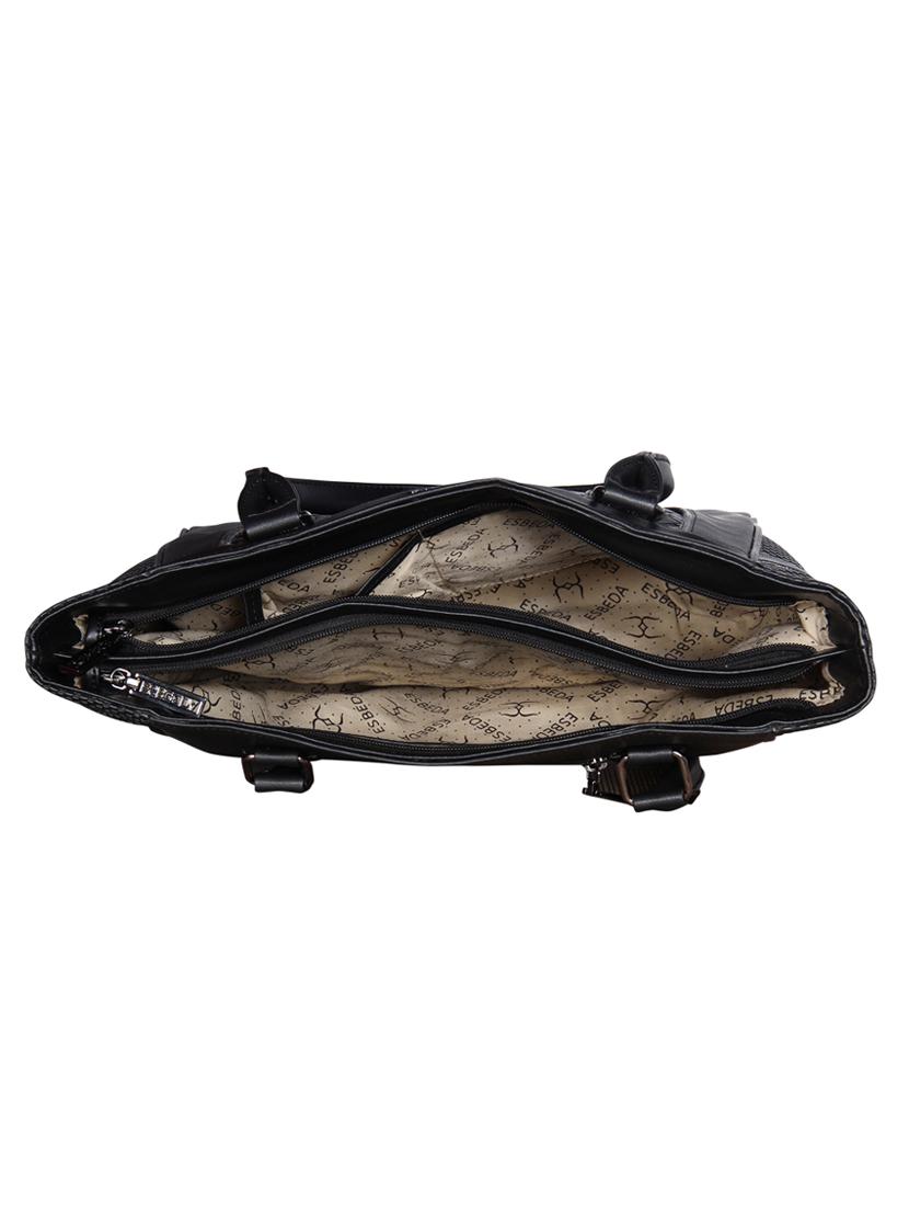 black leatherette regular handbag - 16738926 - Standard Image - 2
