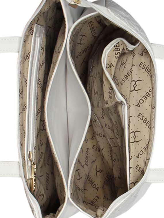 white leatherette regular handbag - 16738936 - Standard Image - 2