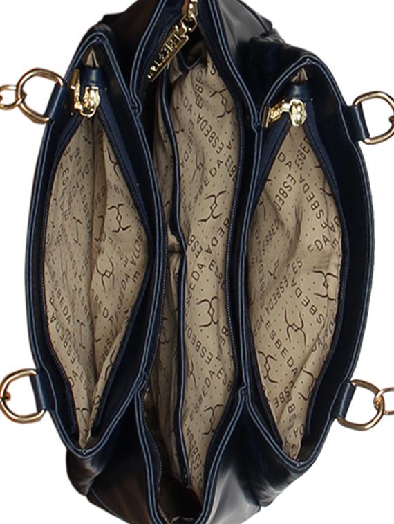 blue leatherette regular handbag - 16738950 - Standard Image - 2