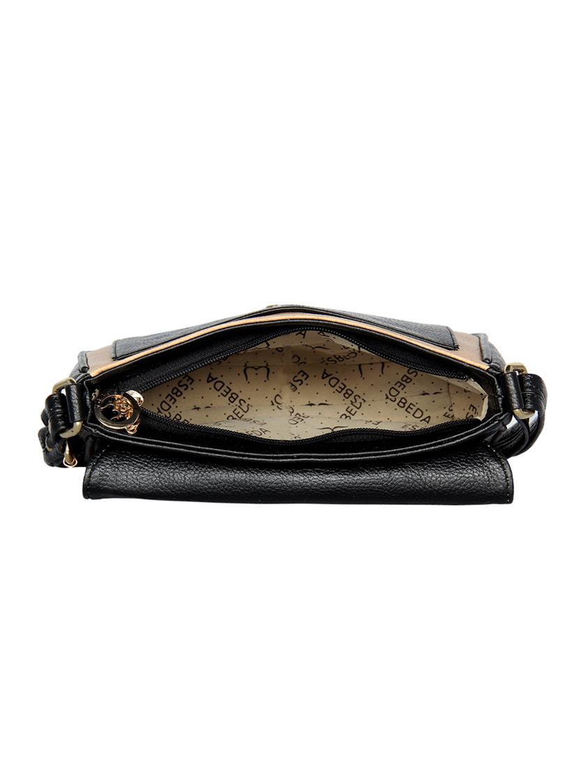 black leatherette (pu) sling bag - 16738974 - Standard Image - 2