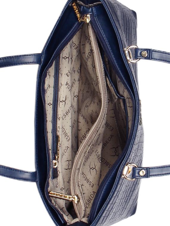 blue leatherette (pu) handbag - 16739345 - Standard Image - 2