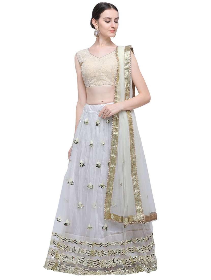 sequined a-line lehenga
