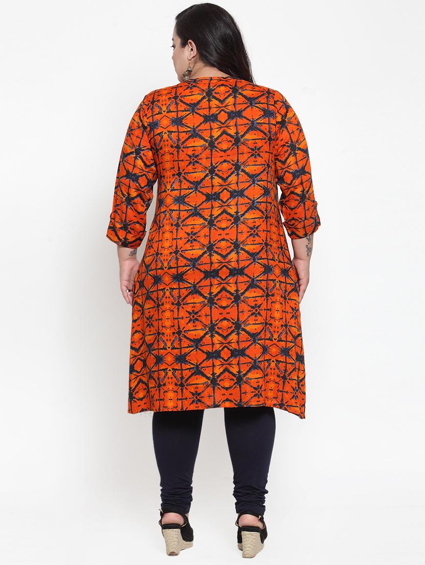 geometrical straight kurta - 16740901 - Standard Image - 2