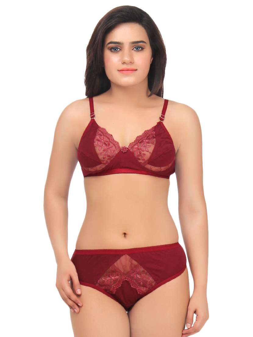 floral patch bra and panty set